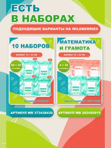 Изучаем грамоту. Рабочие тетради