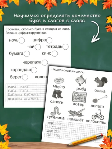 Набор изучаем математику и грамоту. Рабочие тетради