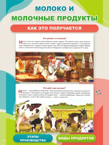Карточки Как получаются молочные продукты