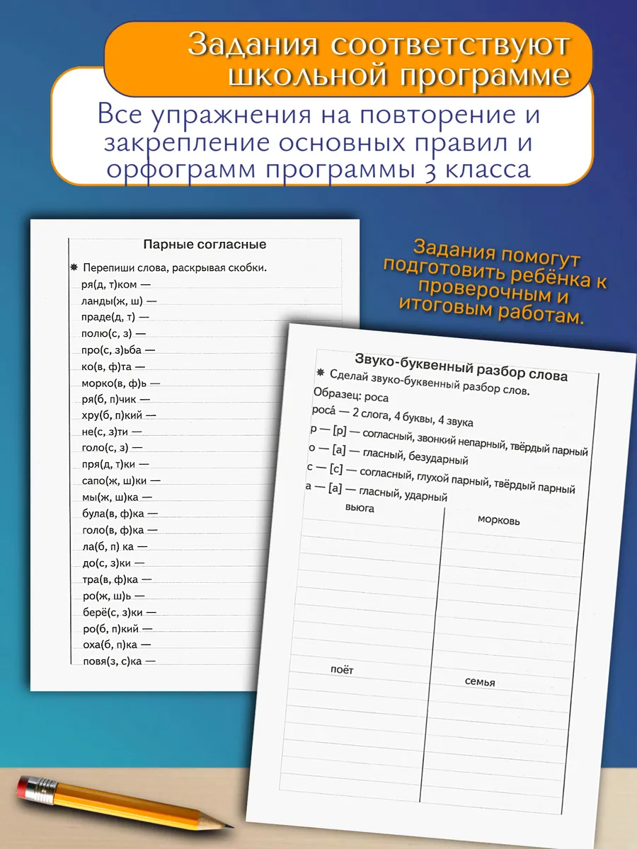 Тренажер по русскому: Грамотное письмо 3 класс